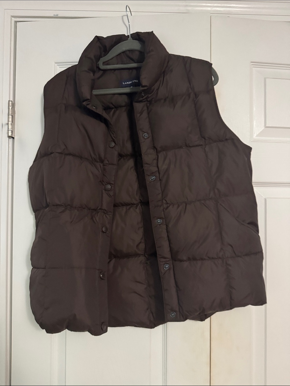 Lands' End Quilted Puffer Vest in Brown